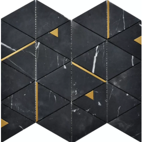 Nero Marquina Triangle Mosaic - stone tile